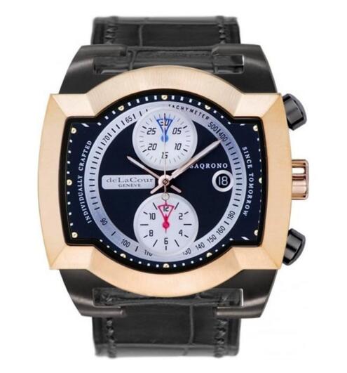 Luxury replica DeLaCour SAQRONO EGO TI PVD ROSE GOLD BEZEL watch WATP0031-1162